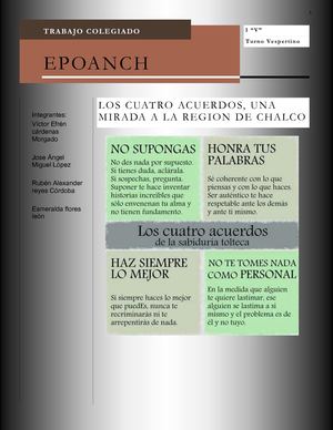 Los Cuatro Acuerdos, Una Mirada A La Región De Chalco