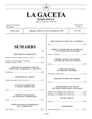Gaceta No 242 Miércoles 20 De Diciembre De 2017