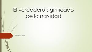 El Verdadero Significado De La Navidad