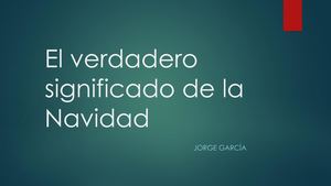 El Verdadero Significado De La Navidad