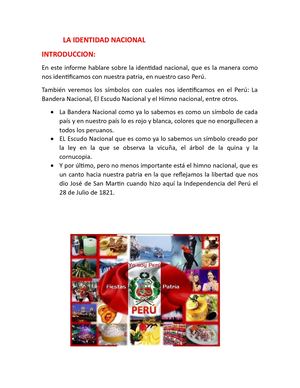 La Identidad Nacional
