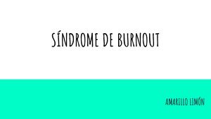 Síndrome De Burnout (1)