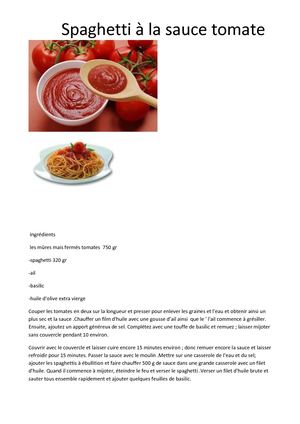 Ricetta  Spagetti Al Pomodoro  MICHELE CROCE, MOSCHILLO DANIELE