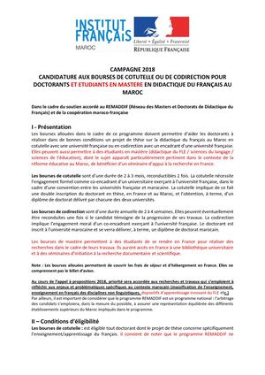 Remaddif Campagne 2018