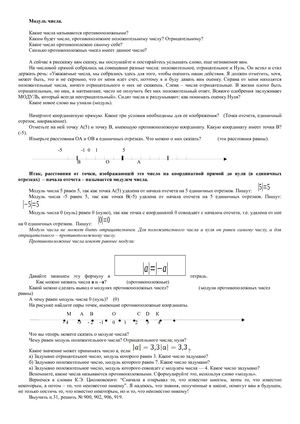 Модуль числа.