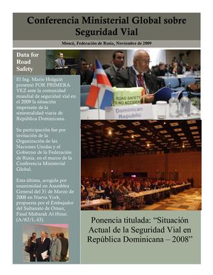 Ponencia de Mario Holguín en Conferencia Ministerial de Seguridad Vial Global