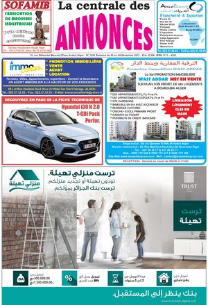 La Centrale des Annonces N° 1381 Semaine du 03 au 09 Décembre 2017