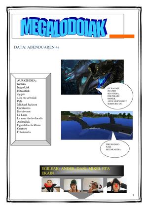 Egunkaria Megalodoiak 1 Taldea