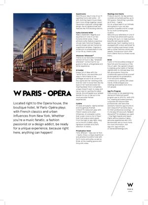W Paris - Opéra meeting fact sheet VA