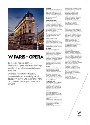 W Paris - Opéra meeting fact sheet VF