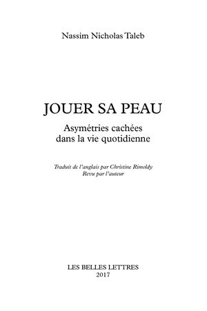 Extrait : Nassim Nicholas Taleb - Jouer Sa Peau