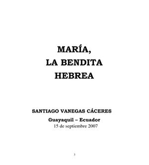 MARÍA, LA BENDITA HEBREA