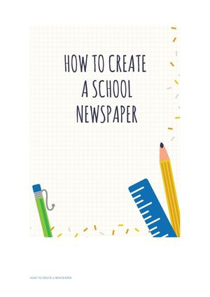 How To Create A Newspaper