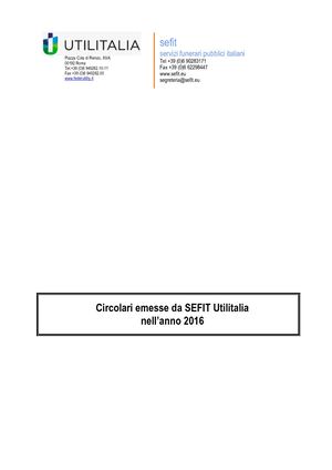Circolari Sefit 2016