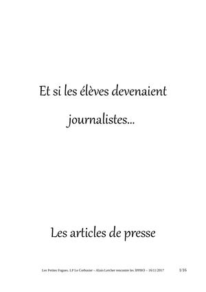 Articles De Presse 3PPRO