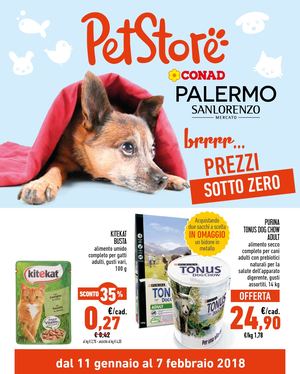 Pet Store Conad Palermo dal 11/01 al 07/02