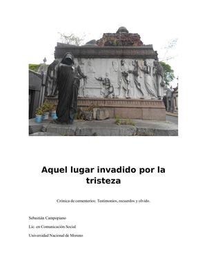 AQUEL LUGAR INVADIDO POR LA TRISTEZA