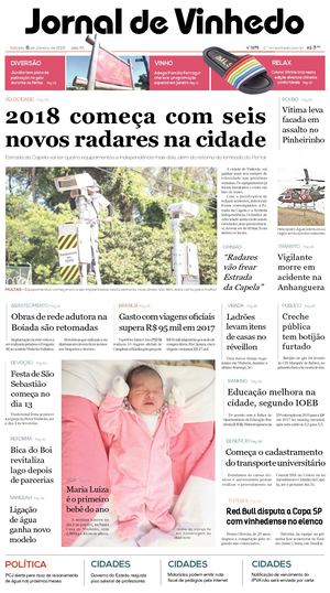 Jornal De Vinhedo Sabado06 De Janeiro De 2018 Edic1675