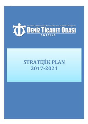 Stratejik Planlama - 2017-2021