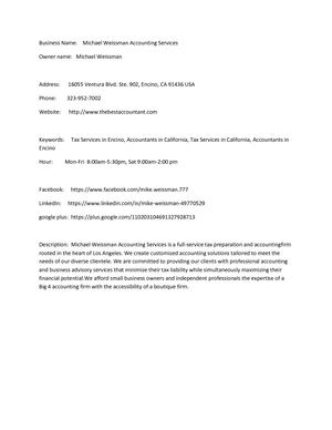 Michael Weissman Accounting Services