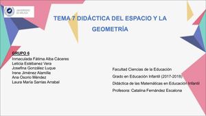 Didactica Del Espacio Y Geometria