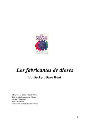 Los Fabricantes De Dioses Ed Decker, Dave Hunt