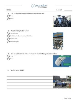 Quiz Polizei