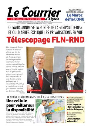 Le Courrier D'Algérie Du Lundi 8 Janvier 2018