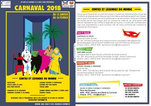 Programme Carnaval 2018 Ville De Cayenne ET Comite Des Festivals Et Carnaval De Cayenne