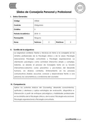 A0064 Silabo Consejería Personal Y Profesional