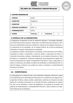 A0518 Silabo Finanzas Industriales