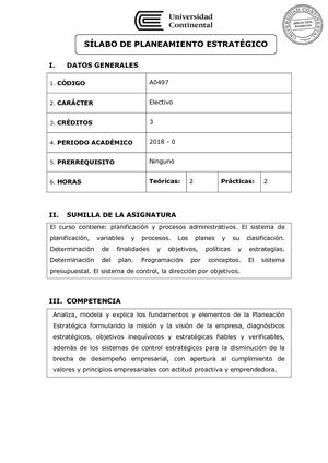 A0497 Silabo Planeamiento Estratégico