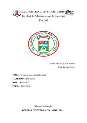 Formas De Expresión Individual