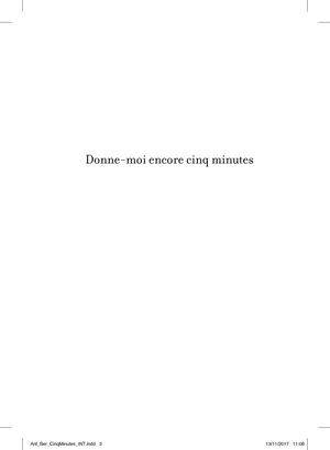 Donne-moi encore cinq minutes (premier chapitre)