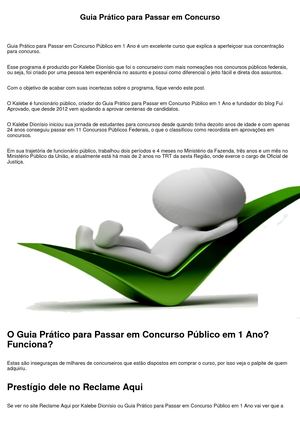 Guia Prático para Passar em Concurso Público em 1 Ano