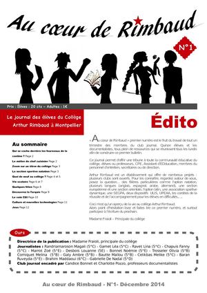 Journal 1 Au Coeur De Rimbaud