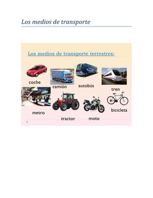 Los Medios De Transporte