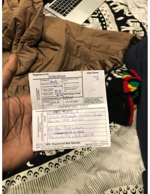 Affidavit Mailed to RVBey for Asad Malik Bey