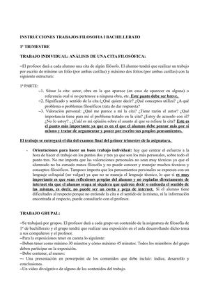 Trabajos Filosofia 1º Trimestre