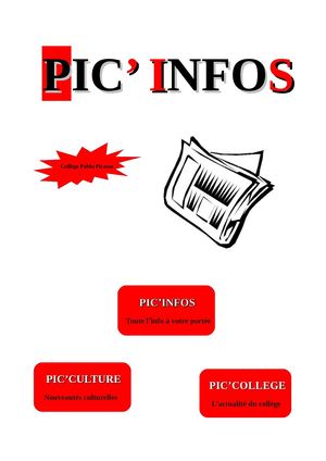 Pic'infos N°2, Janvier 2018