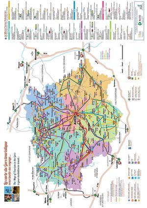 Carte Touristique Gers Paysage
