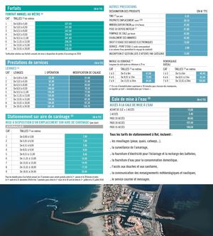 Port De Plaisance Tarifs 2018