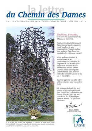 La Lettre Du Chemin Des Dames N° 10 - Août 2006