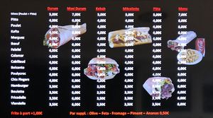 Carte / Menu - Memo's (Waterloo)