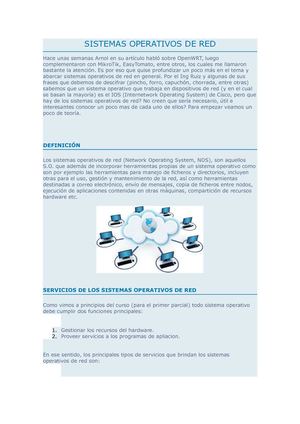 Sistemas Operativos De Red