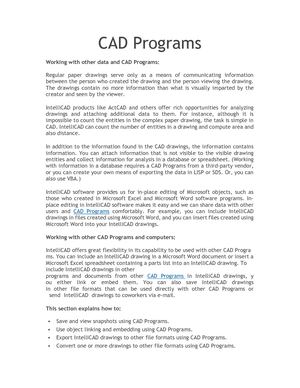 CAD Software Design Programs - An Introduction