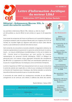 No10 Lettre Information Juridique Fe De Rale Ldaj Novembre 2017