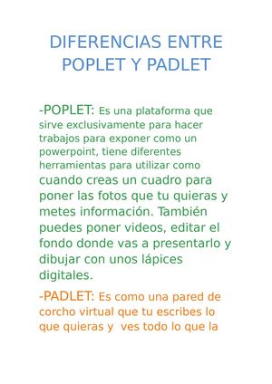 Diferencias Entre Poplet Y Padlet