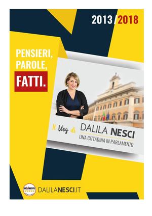 Una cittadina in Parlamento - Anno 2013/2018