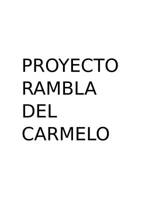 Proyecto Rambla del Carmelo